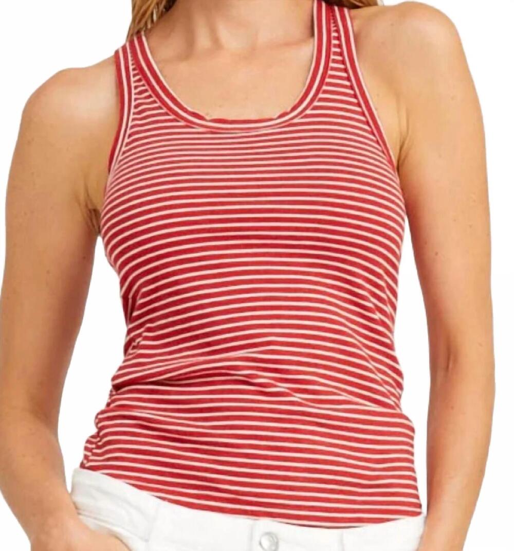 NEW SPRWMN fitted scoop tank in red stripes